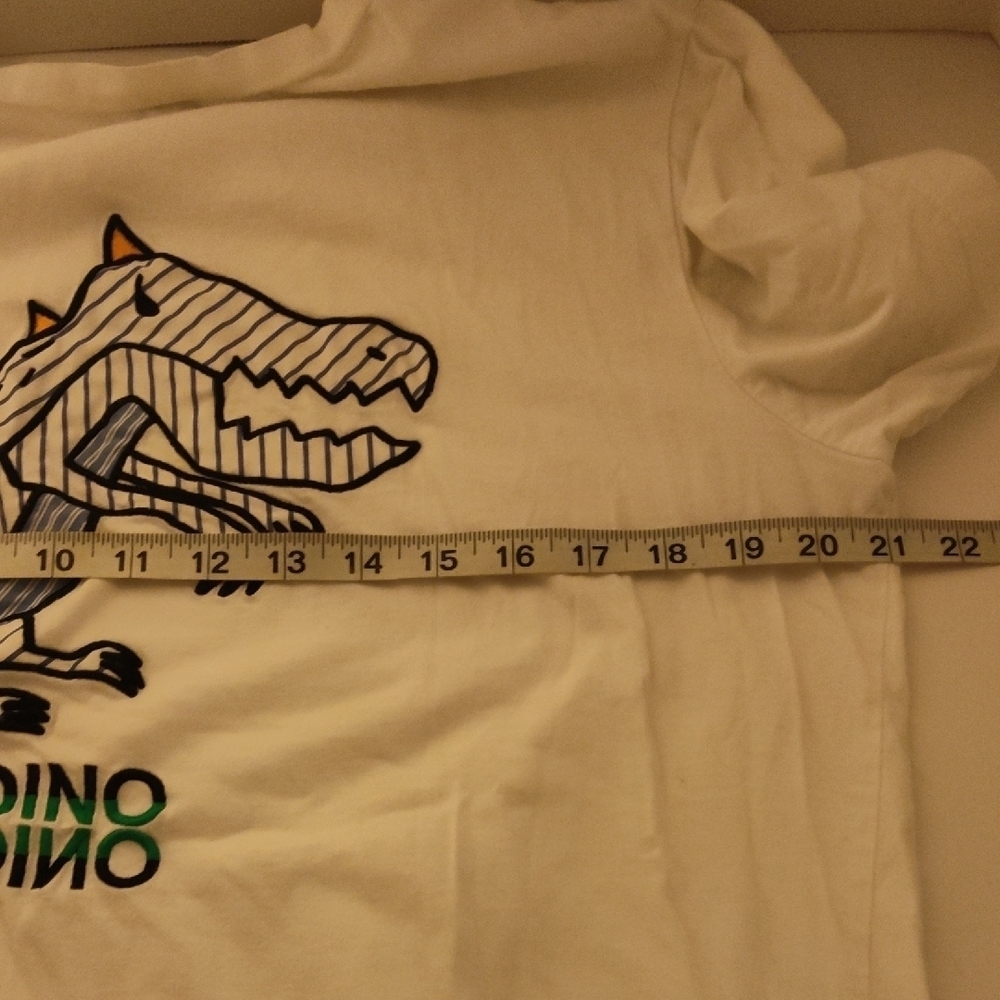 SJYP Dino White Tee Size Medium Women/ Kids/ Mens - Picture 4 of 6